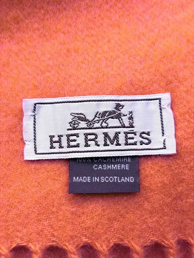 HERMES エルメス カシミヤ 100% マフラー