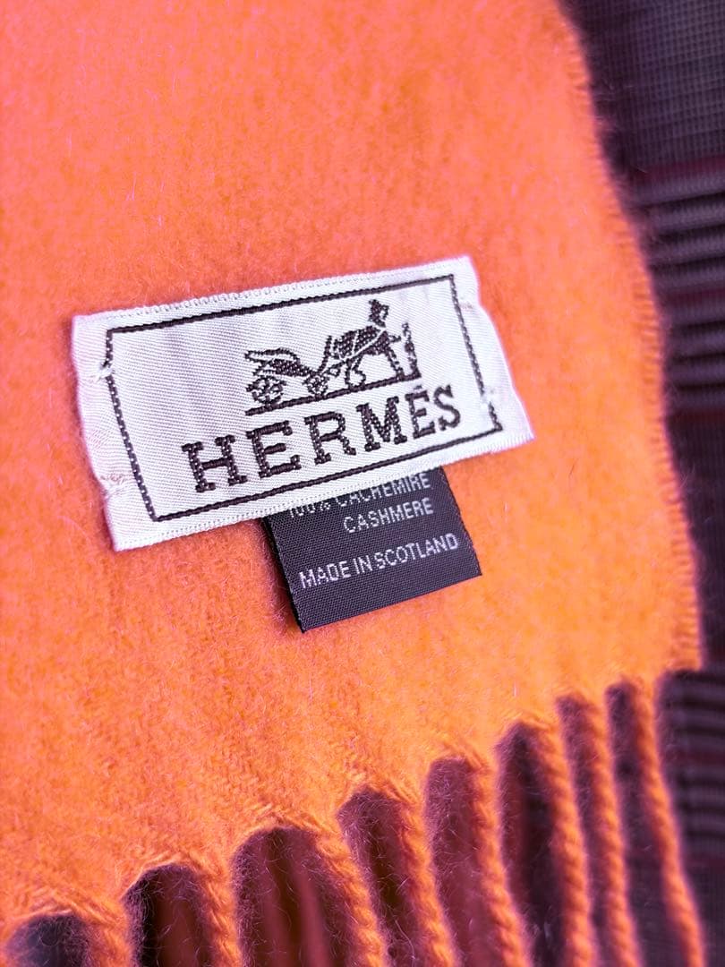 HERMES エルメス カシミヤ 100% マフラー