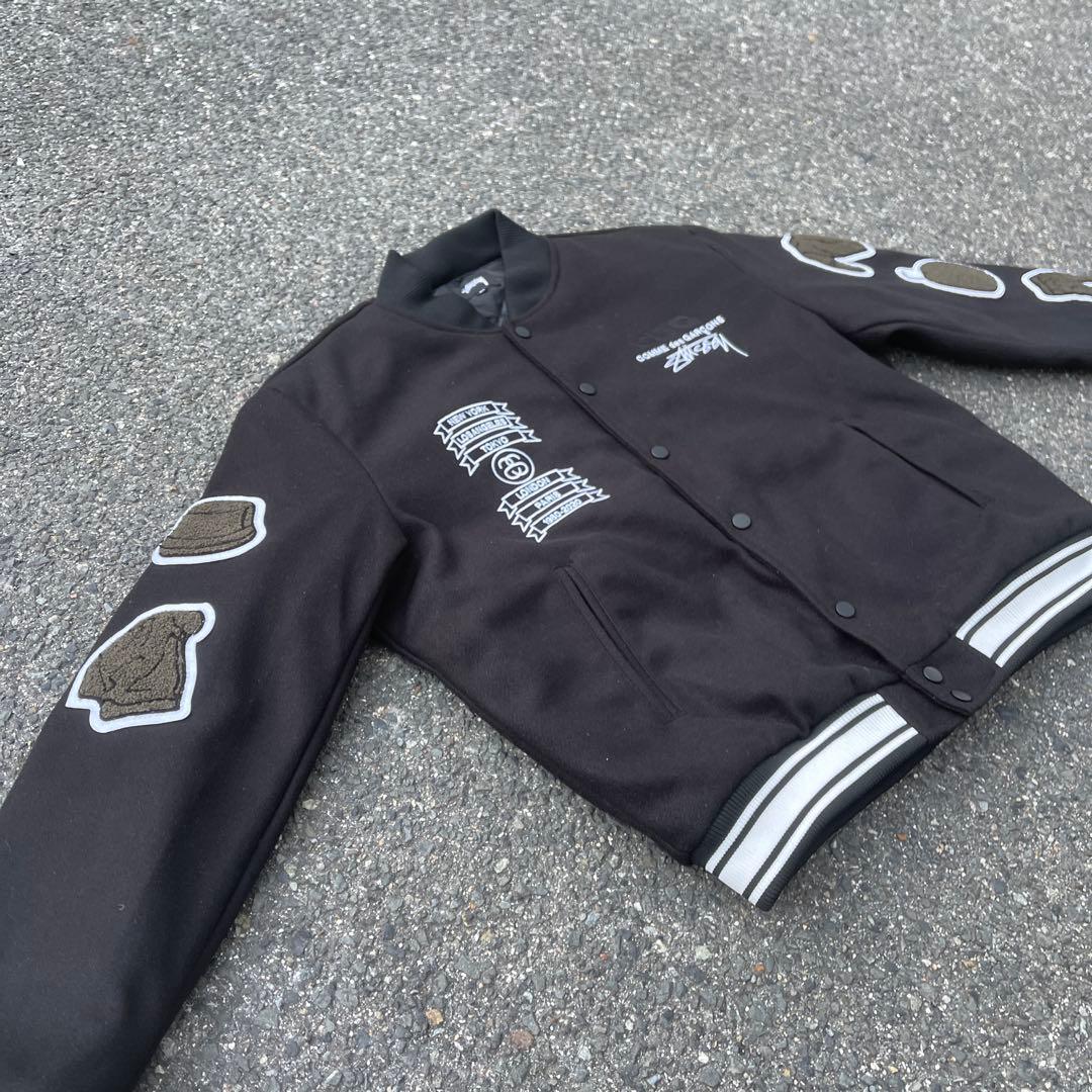 【希少】stussy スタジャン　ブラック　サーフ　ストリート