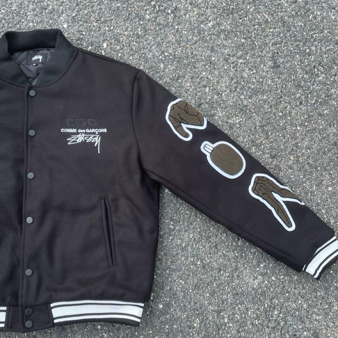 【希少】stussy スタジャン　ブラック　サーフ　ストリート