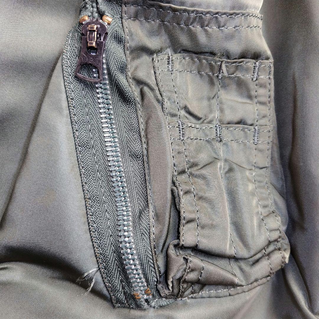 ✨激レア✨80s旧タグALPHA MA-1 ジップIDEL製　短丈　カーキ　M