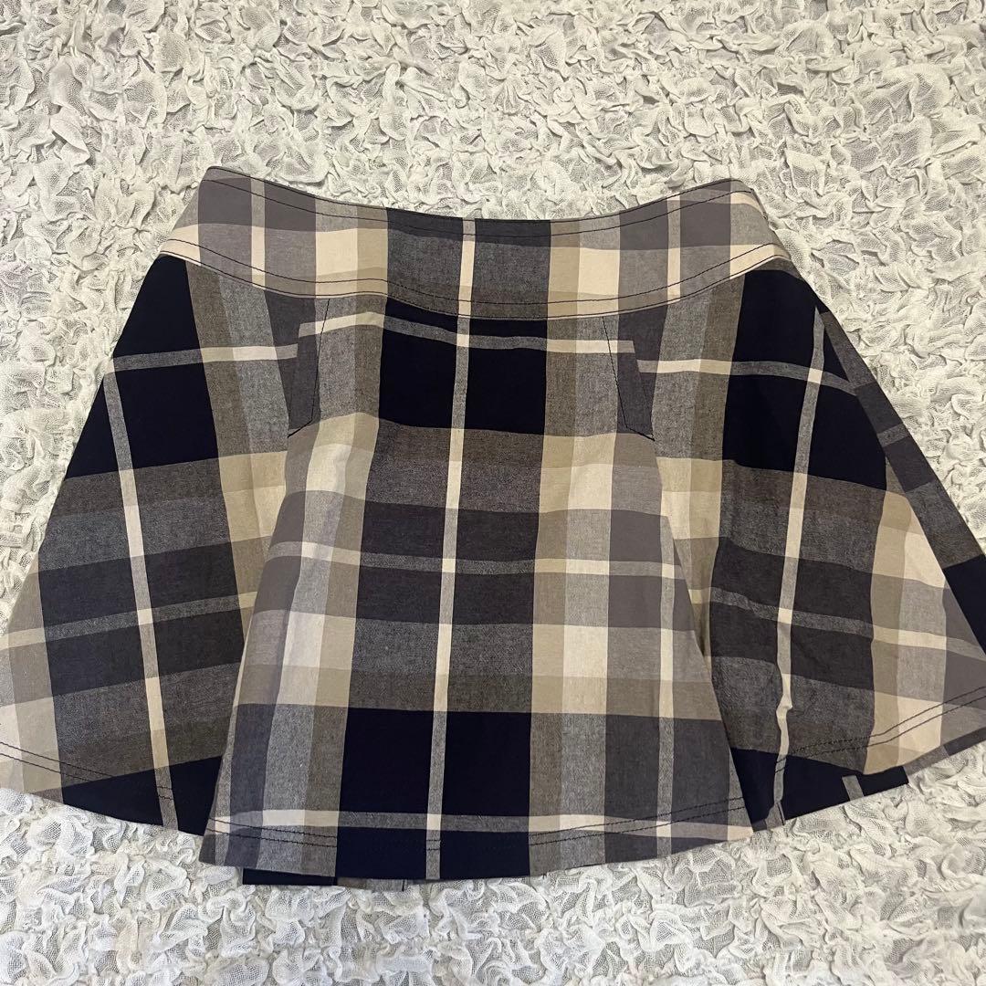 牛革ベルト【BURBERRY バーバリーブルーレーベル】プリーツスカート ミニ