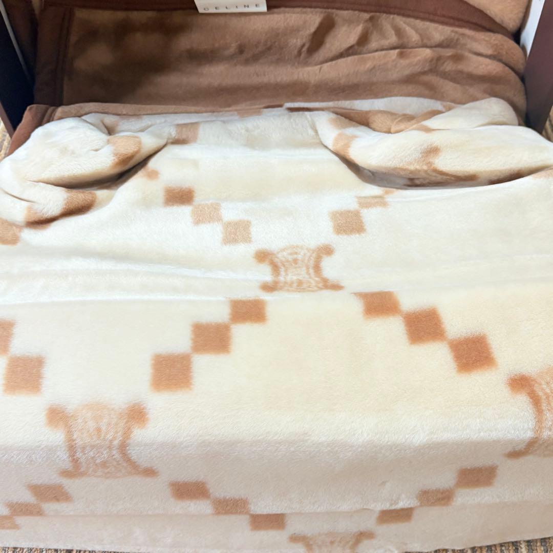 CELINE セリーヌ アクリルニューマイヤー毛布 マカダム　トリオンフ