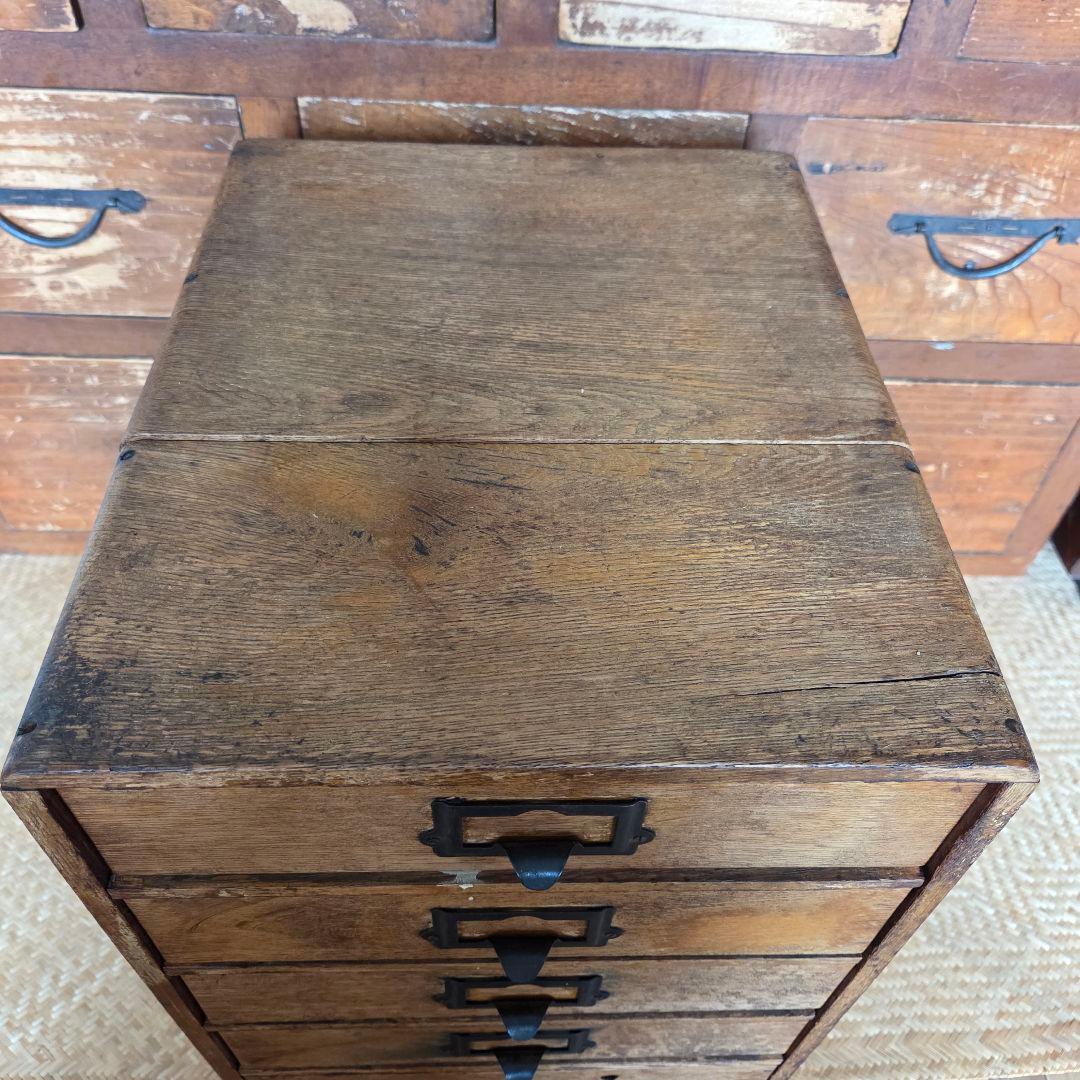 アンティーク ドロワー 引き出し 古家具 5杯 無垢