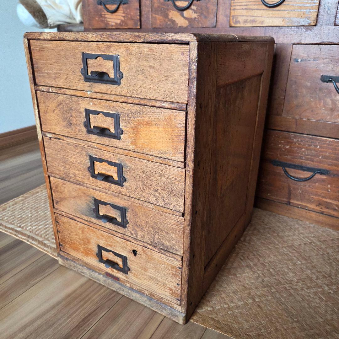 アンティーク ドロワー 引き出し 古家具 5杯 無垢
