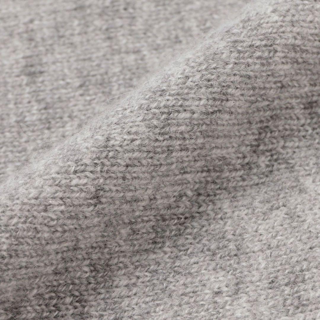 ASAUCE MELERシームレストライアングルニットスカーフグレー