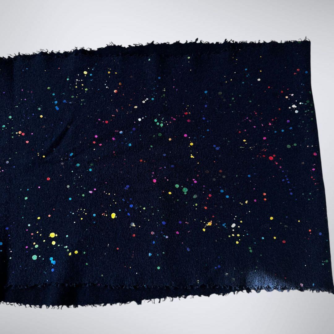 【最高峰カシミヤシルク】ファリエロサルティ 星屑箔プリント ストール ネイビー