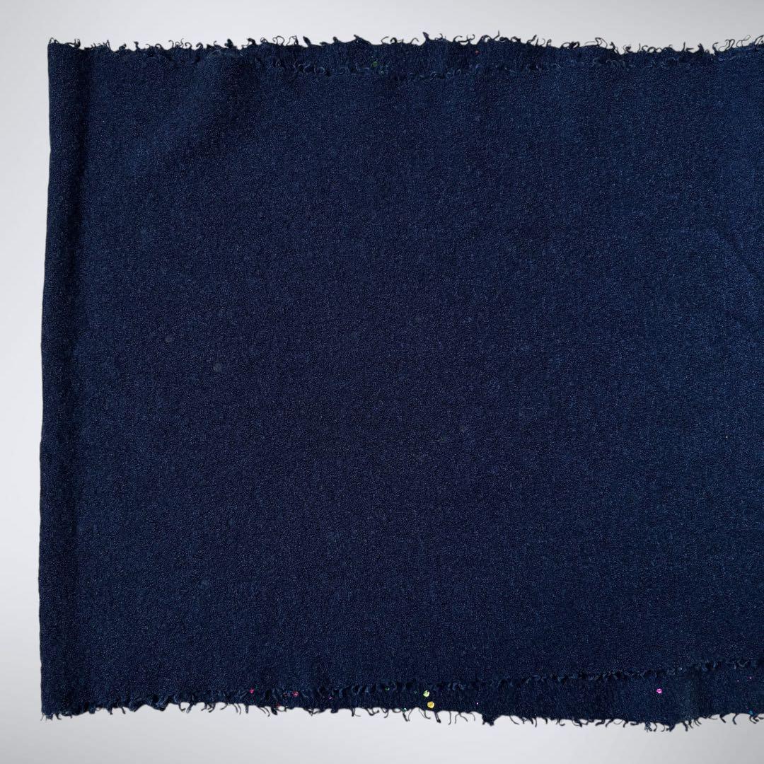 【最高峰カシミヤシルク】ファリエロサルティ 星屑箔プリント ストール ネイビー