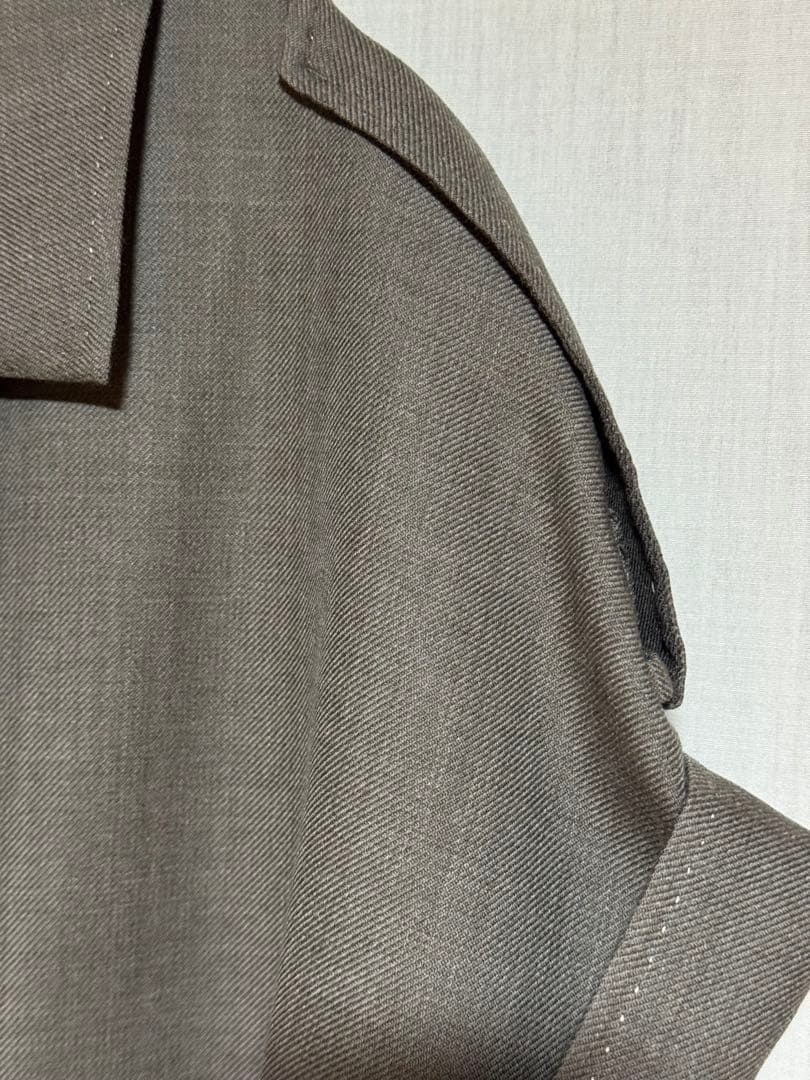 ebure エブール 未使用 ライトウールリバーコート　ブラウン