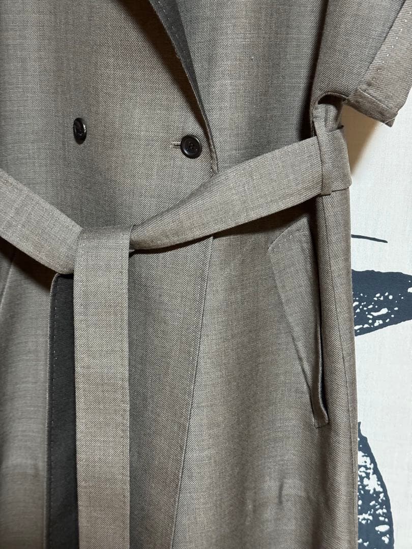 ebure エブール 未使用 ライトウールリバーコート　ブラウン