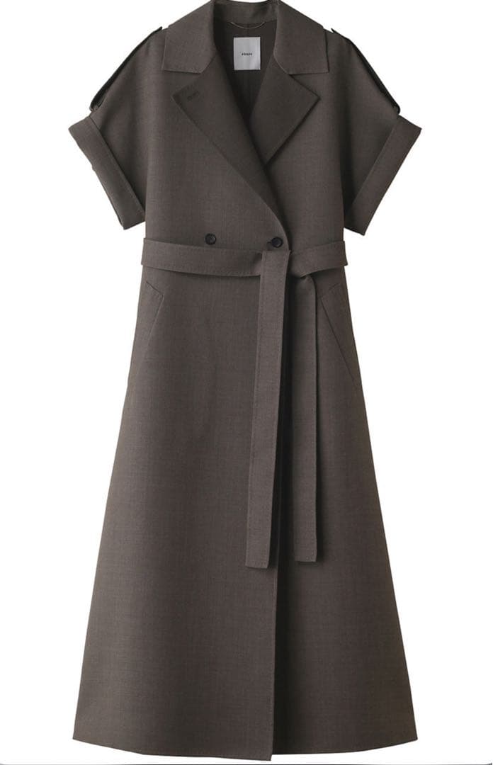 ebure エブール 未使用 ライトウールリバーコート　ブラウン