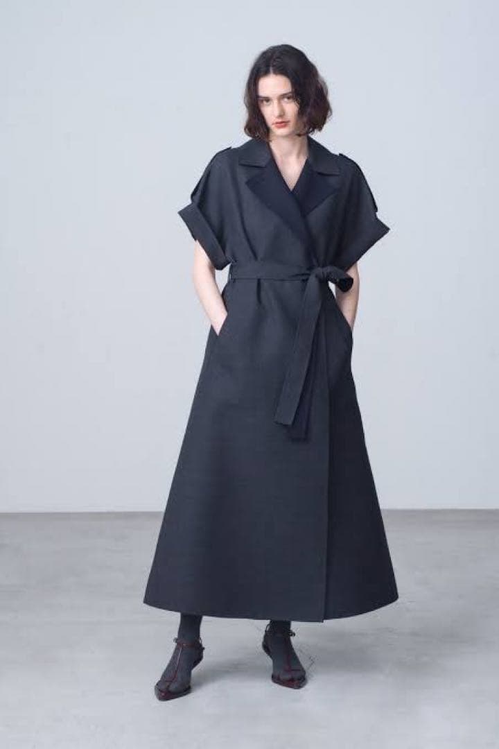 ebure エブール 未使用 ライトウールリバーコート　ブラウン