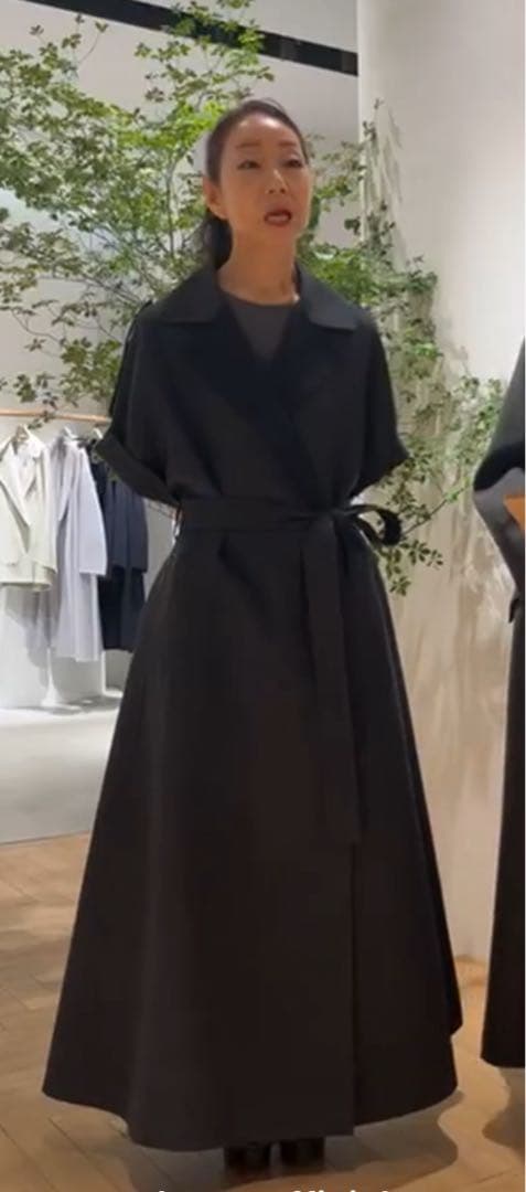 ebure エブール 未使用 ライトウールリバーコート　ブラウン