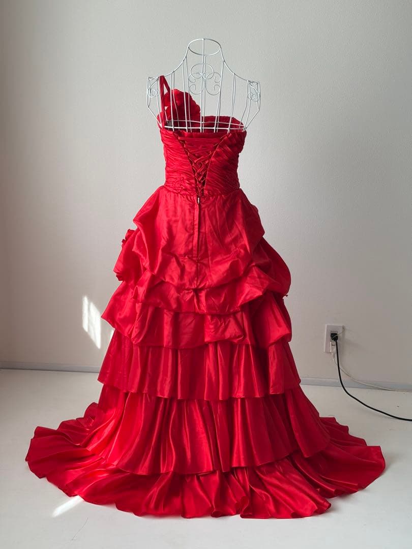 カラードレス ウェディング 撮影用衣装など 赤 レッド