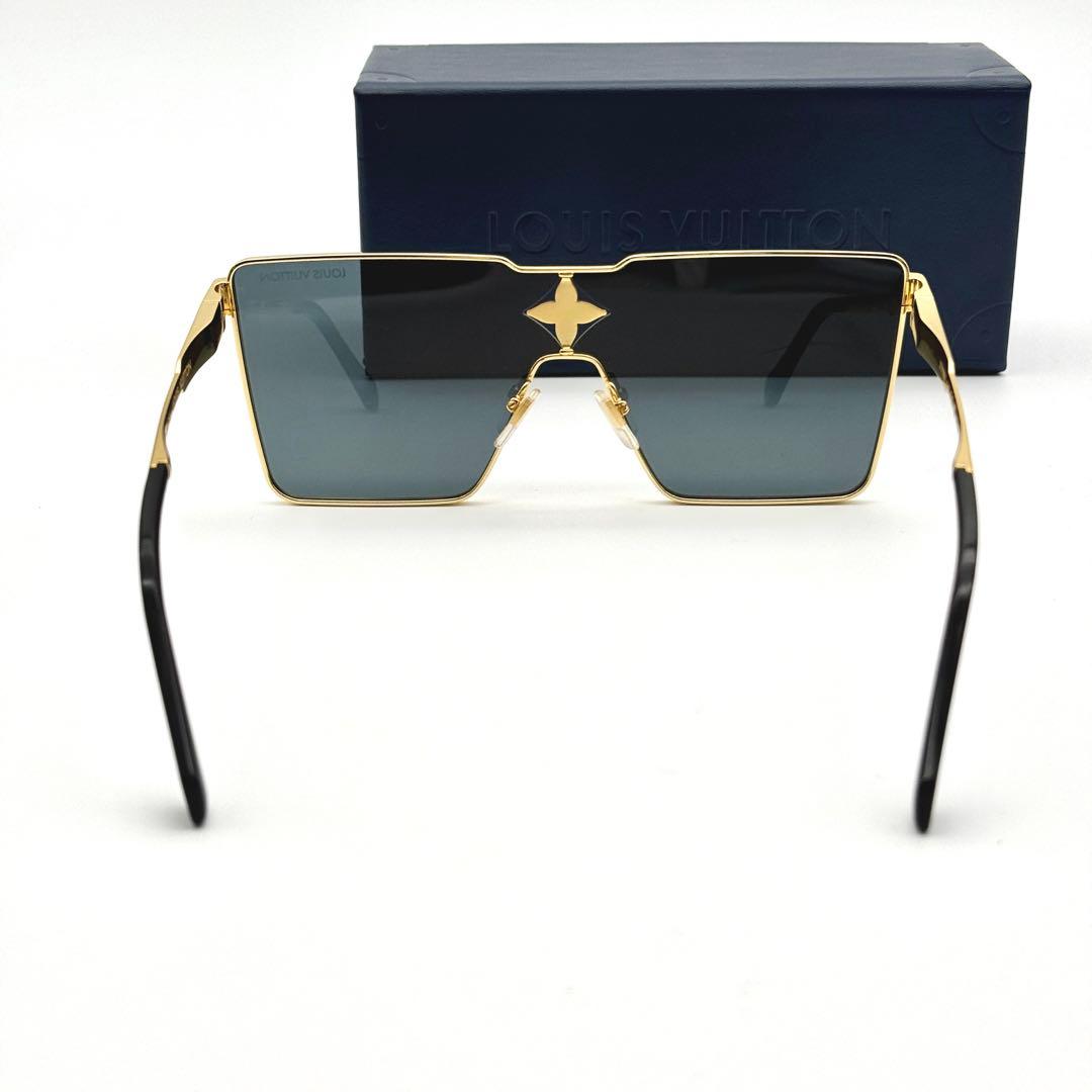 美品 ルイヴィトン サングラス サイクロン Z1700U ゴールド LVフラワー