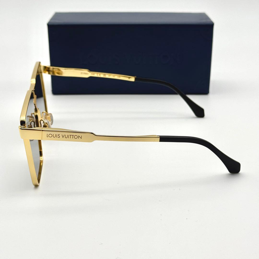 美品 ルイヴィトン サングラス サイクロン Z1700U ゴールド LVフラワー