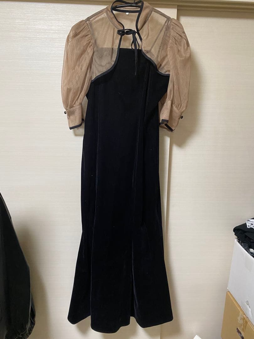 LEJA 花柄ボレロマーメイドワンピース セットアップロングワンピースドレス