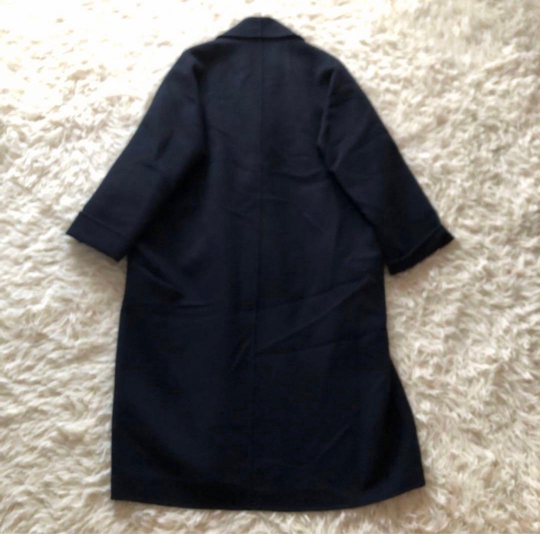 AVA ADORE 【F】ショールカラーダブルフェイス コート 定価13万　紺