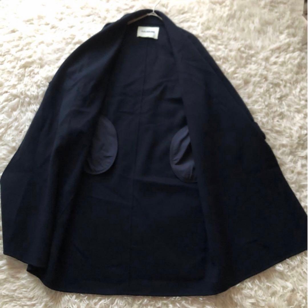 AVA ADORE 【F】ショールカラーダブルフェイス コート 定価13万　紺