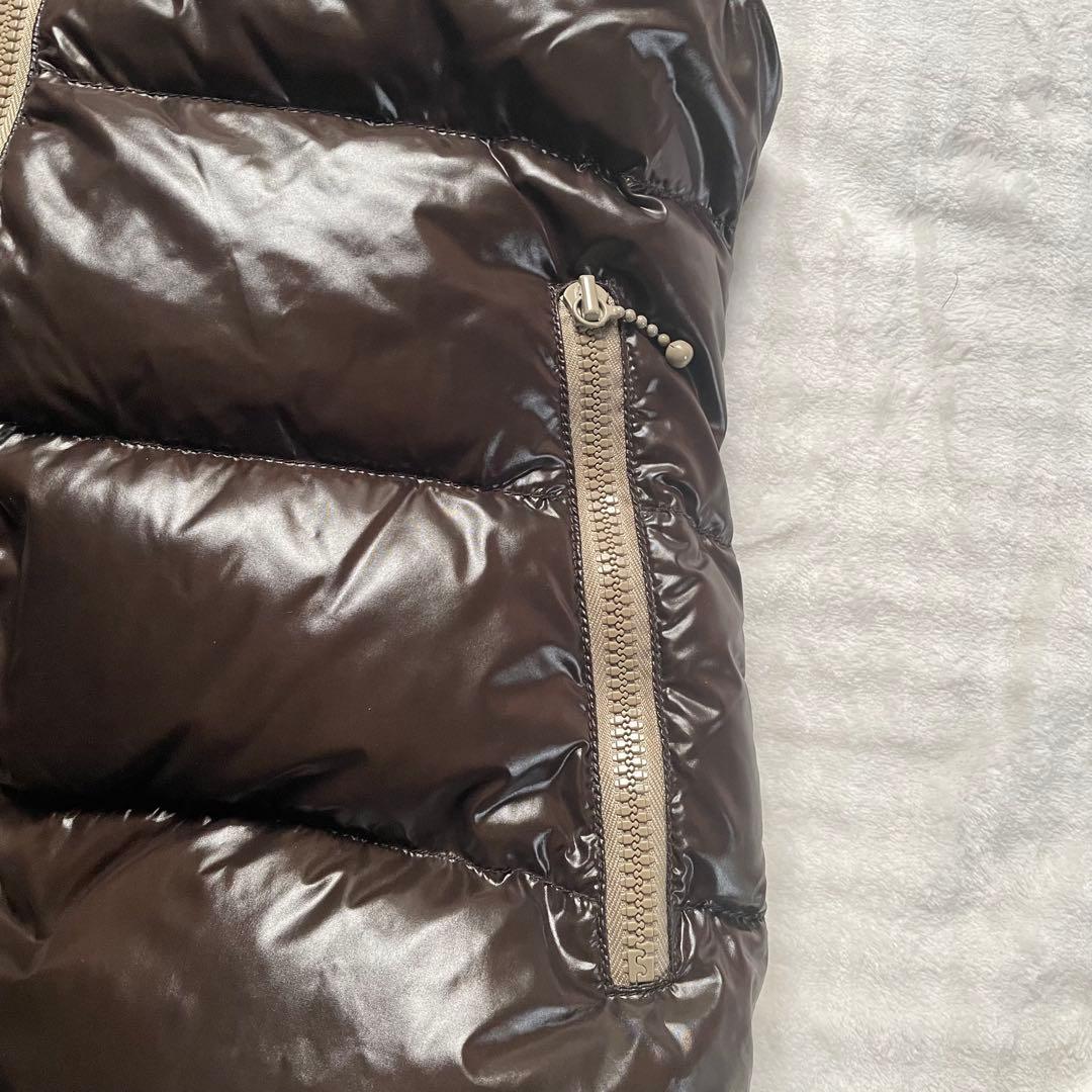 DUVETICA ダウンベスト 38 ブラウン フード付き レディース S〜M