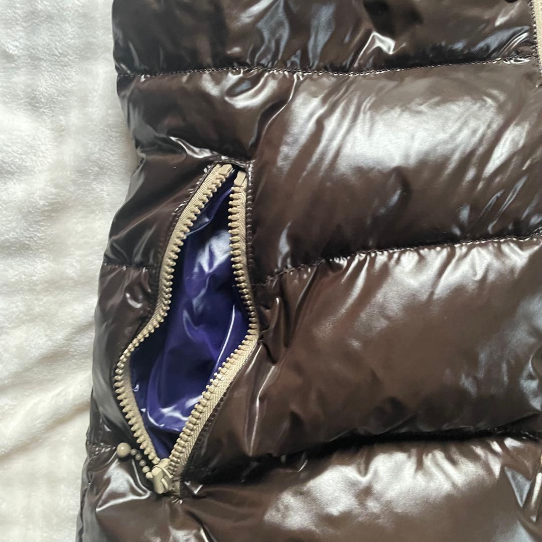 DUVETICA ダウンベスト 38 ブラウン フード付き レディース S〜M