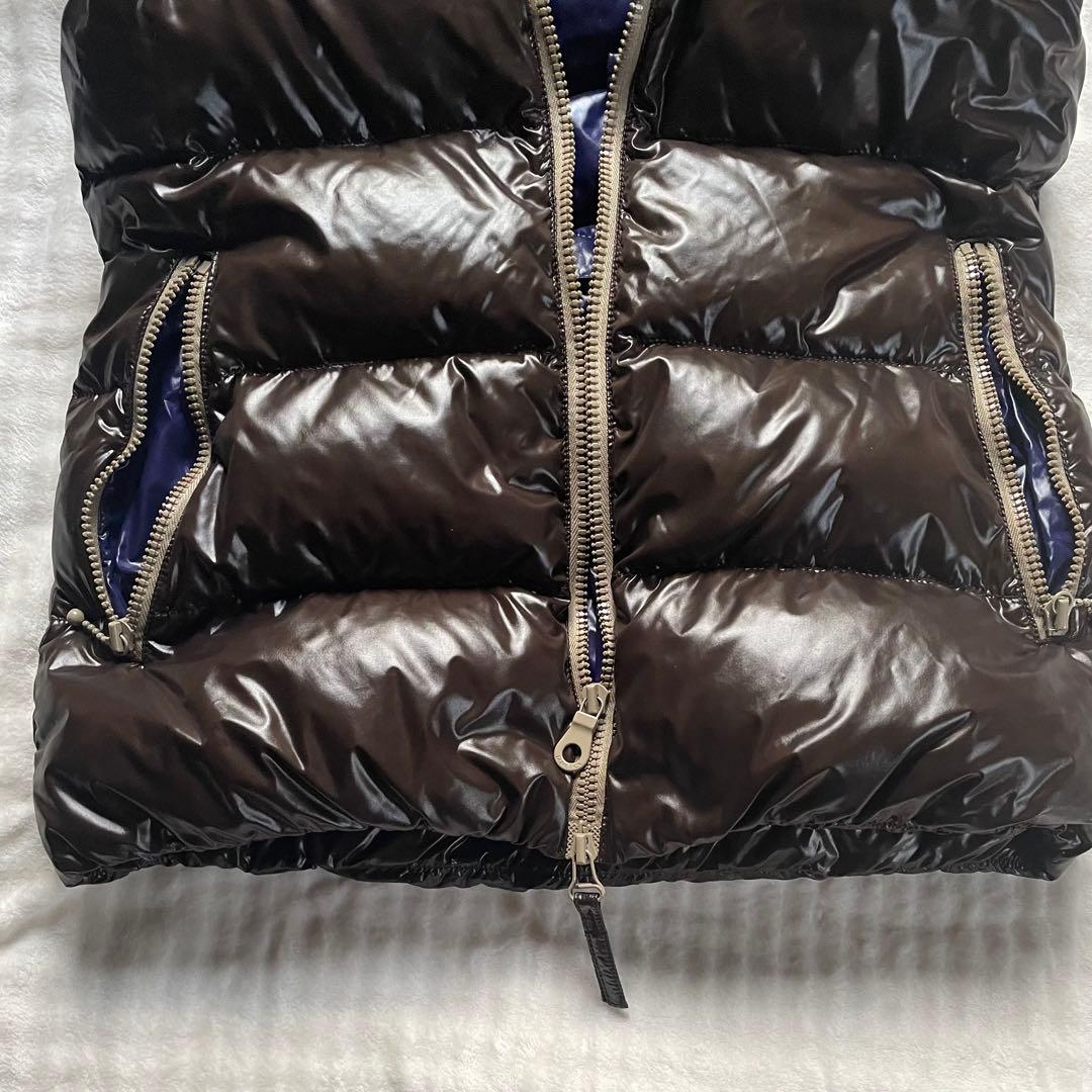 DUVETICA ダウンベスト 38 ブラウン フード付き レディース S〜M