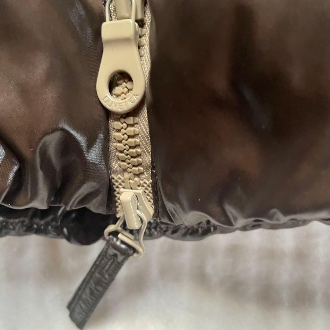 DUVETICA ダウンベスト 38 ブラウン フード付き レディース S〜M