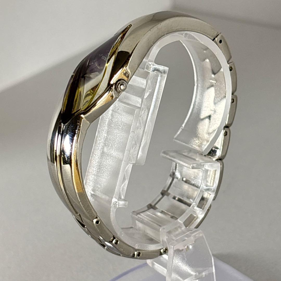 【新品電池 稼働】SEIKO ブレスウォッチ パープル レディース 腕時計.