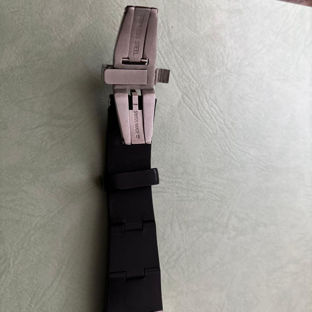 BVLGARI ディアゴノ自動巻き ブラックラバーベルト 時計