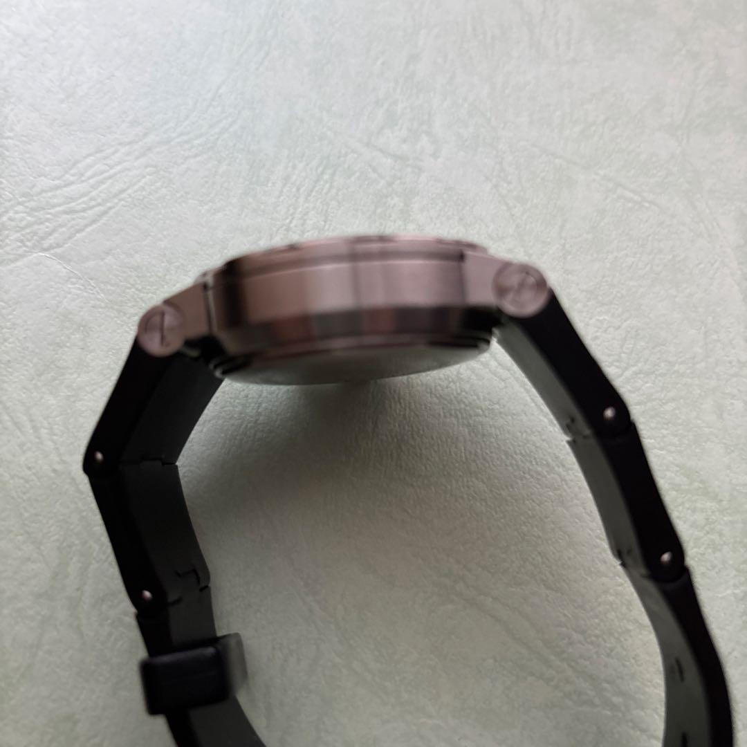 BVLGARI ディアゴノ自動巻き ブラックラバーベルト 時計