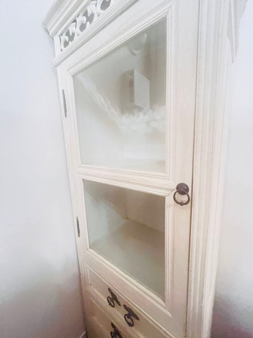 ひ*め様 アンティークキャビネット【29日まで】【ホワイト】