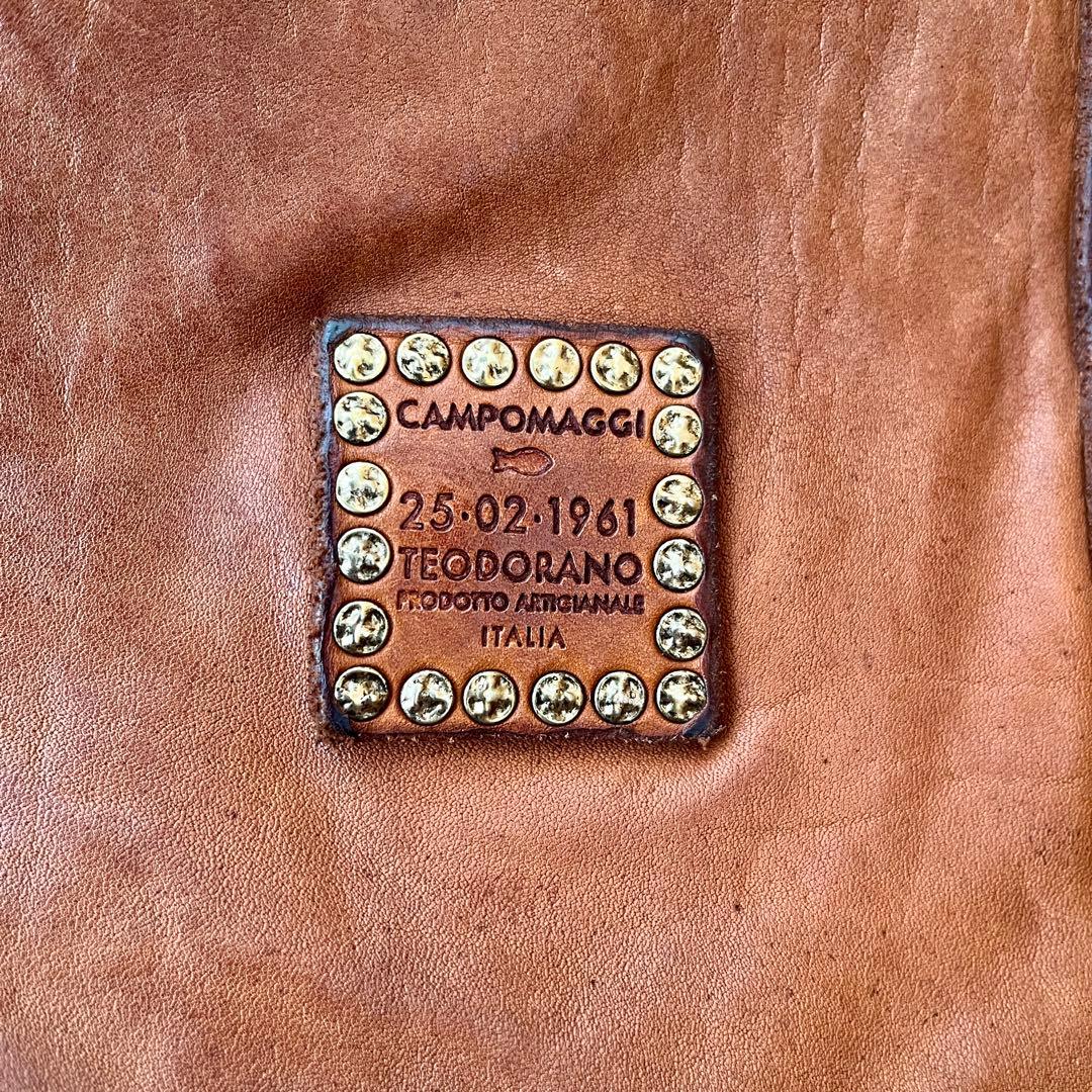 新品未使用　Campomaggi レザー　チェック柄 トートバッグ　イタリア製