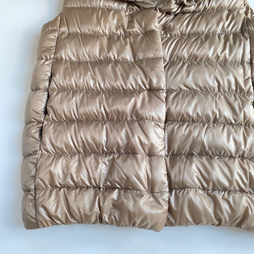 HERNO ヘルノ ベージュ ダウンベスト イタリア製 光沢感 立ち襟 Lサイズ