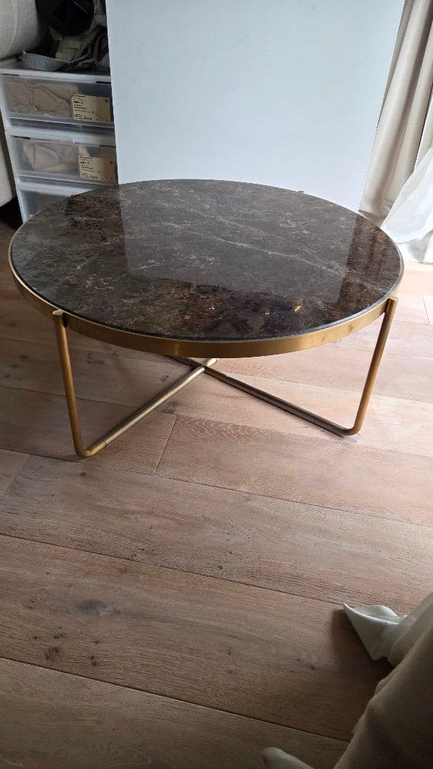 【まるさま専用】大理石円形テーブル
