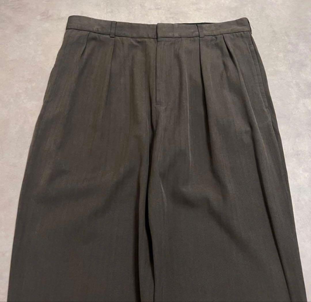 パンツ Ralph Lauren 90s silk cotton slacks W34