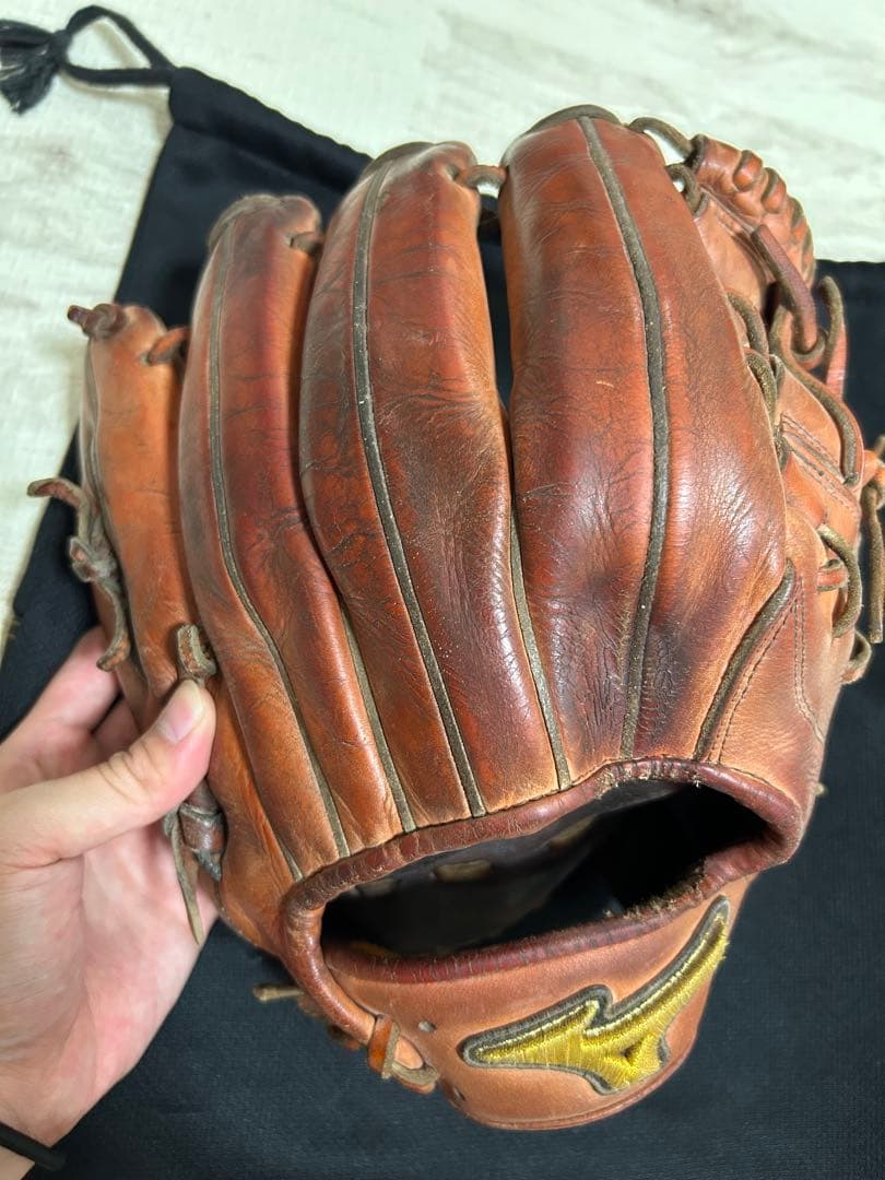 MizunoPro 硬式グローブ ブラウン 収納袋・硬式ボール付き