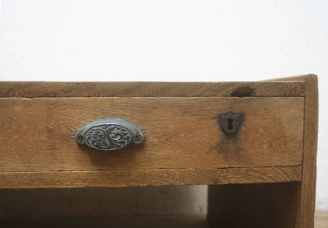 1043 アンティーク　けやきの文机　欅　ローテーブル　展示台　古家具　レトロ