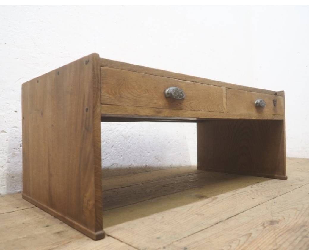 1043 アンティーク　けやきの文机　欅　ローテーブル　展示台　古家具　レトロ