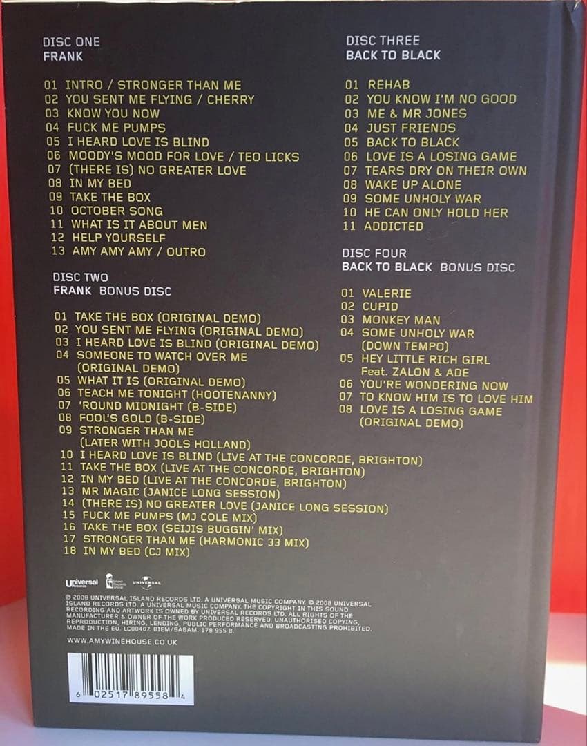 4CD！エイミー・ワインハウス / FRANK & BACK TO BLACK