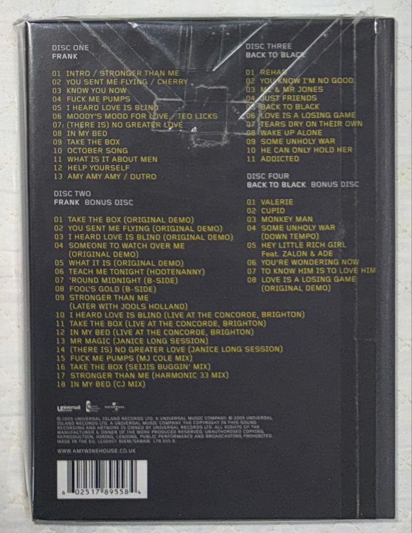 4CD！エイミー・ワインハウス / FRANK & BACK TO BLACK