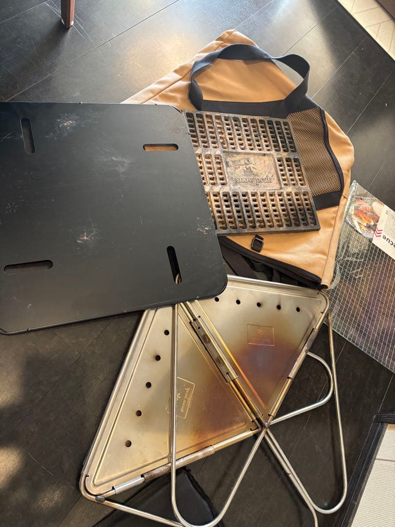 スノーピーク　焚き火台　Ｌスターターセットプラス　ベースプレートスタンドL/M