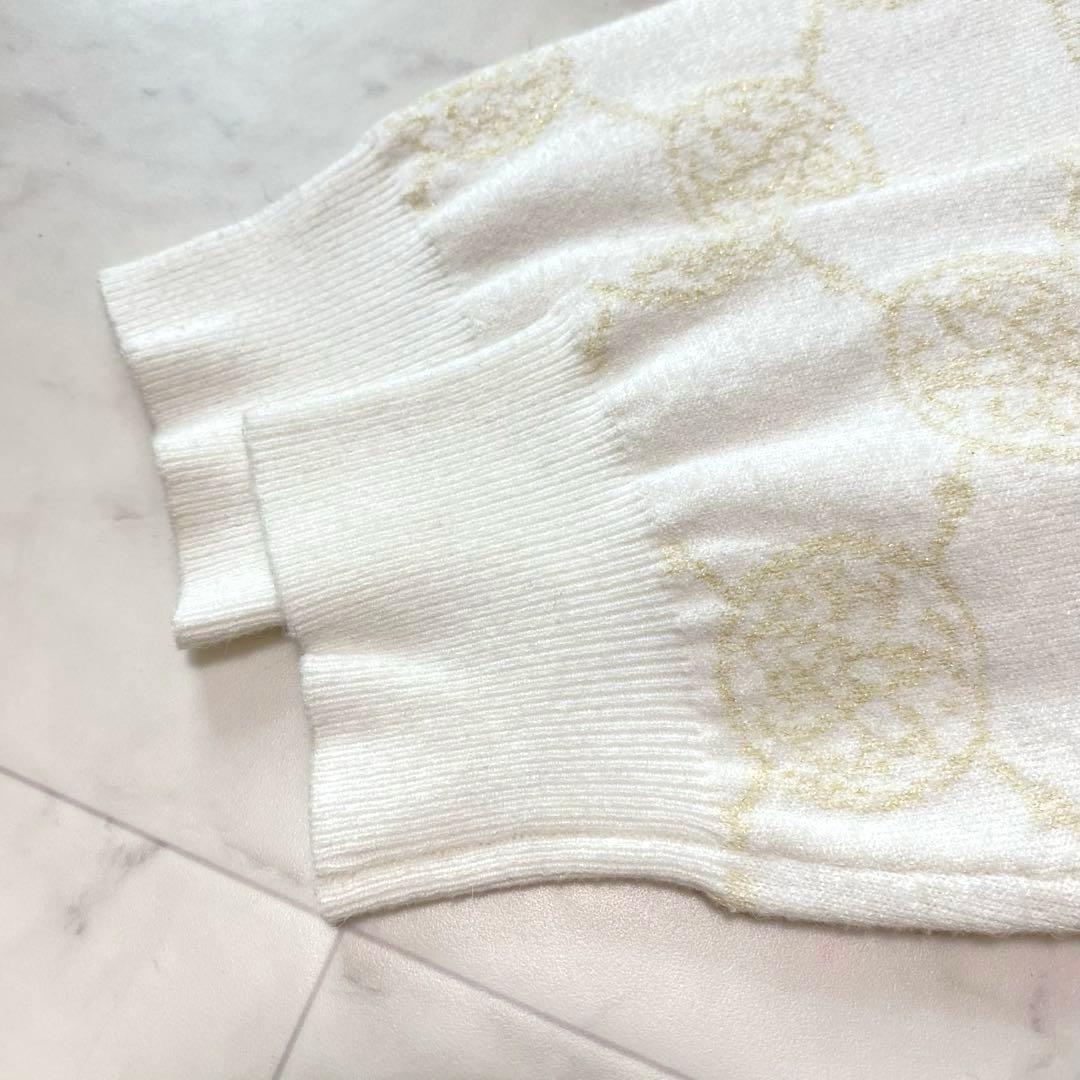 美品✨Anne Coquineモノグラム総柄　ニットワンピース　大きいサイズ3L