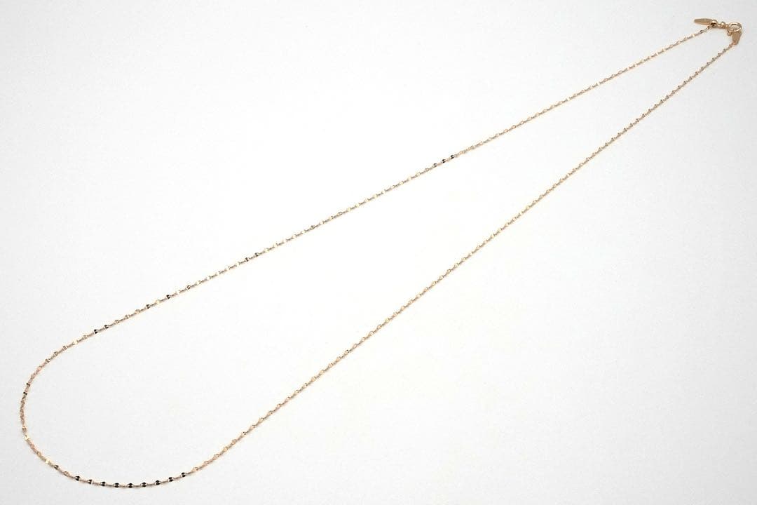 早いもの勝ち❣️新品 日本製 18金 きらきら ネックレス 60cm アジャスター