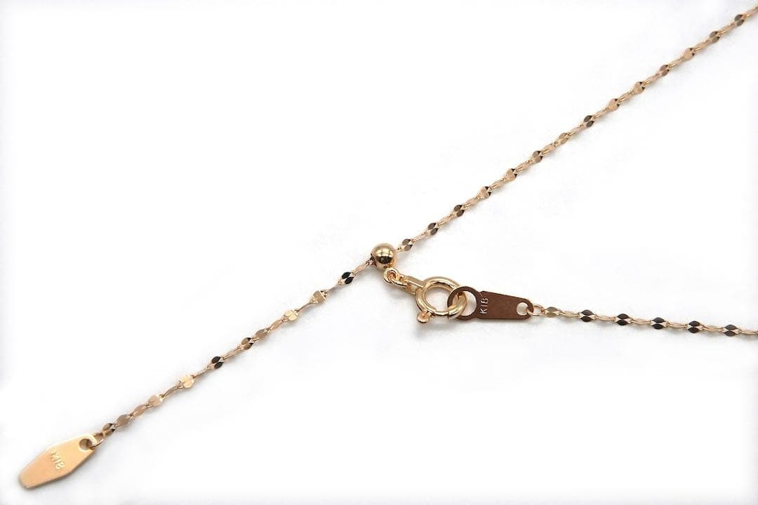 早いもの勝ち❣️新品 日本製 18金 きらきら ネックレス 60cm アジャスター