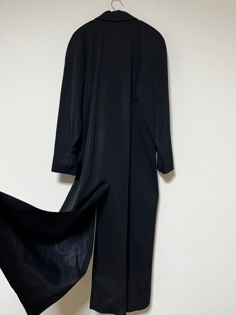 LINDA RICHARDS ピュアウール100%スーパーロングコート ブラック