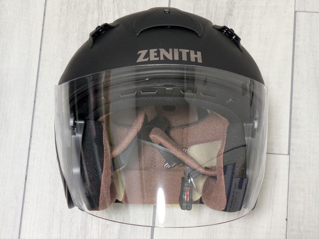ZENITH マットブラック ジェットヘルメット