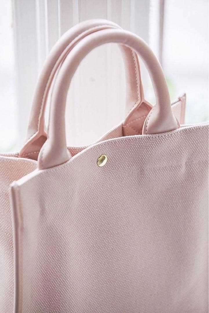 未使用【SEVEN TEN】ワンポイント刺繍トートバッグ(ピンク/ミニ)