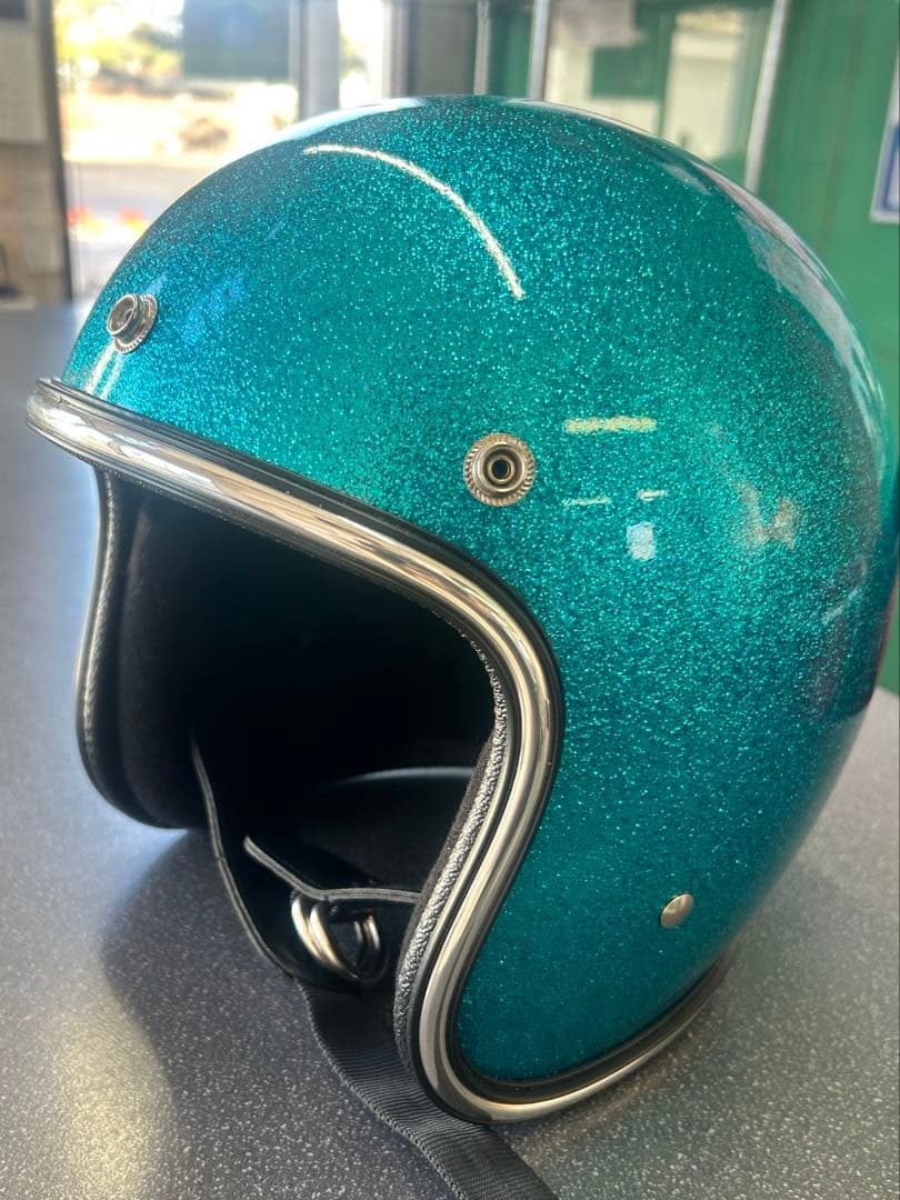 500-TX メタリックブルー ジェットヘルメット tt&co