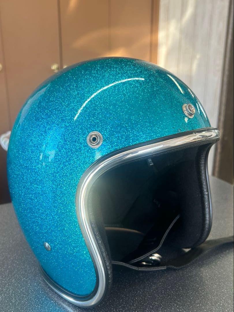 500-TX メタリックブルー ジェットヘルメット tt&co