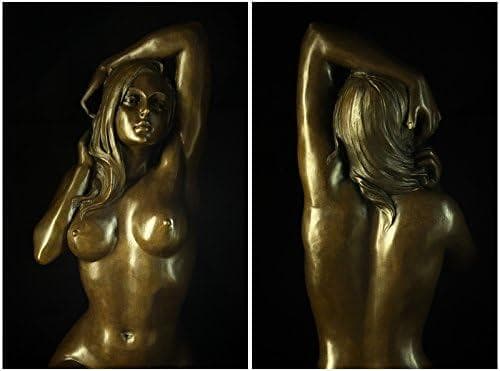 超大型ブロンズ像 水浴び少女 47cm 8.3キロ 大名品 インテリア家具